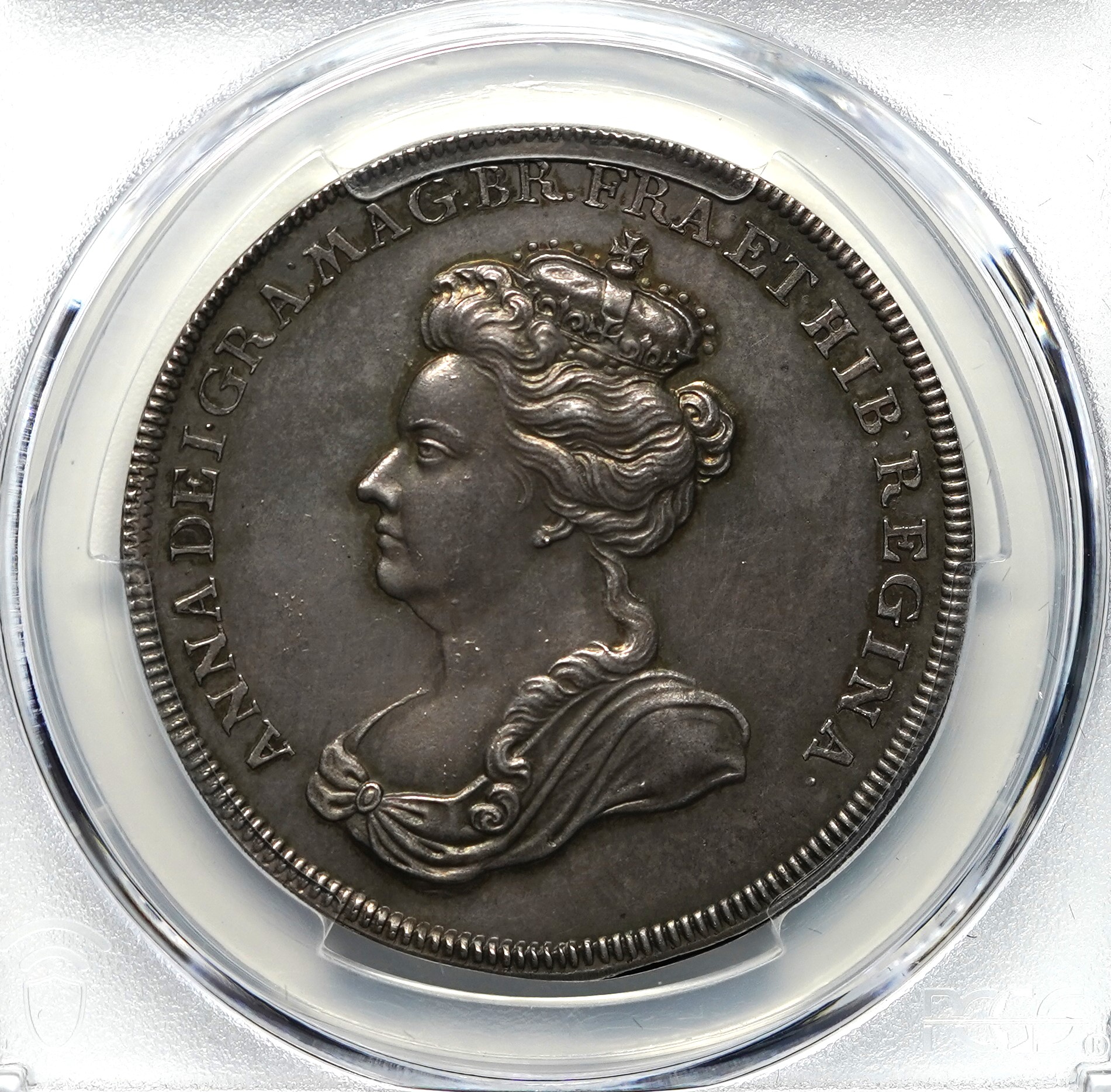 Sold】【最高鑑定】1702年 アン女王 ムーズの降伏記念 銀メダル MS63 